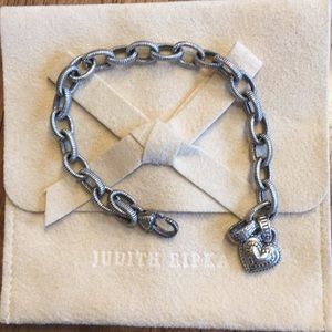 Judith Ripka heart charm bracelet